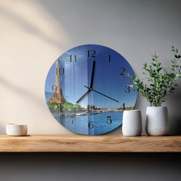 Wanduhr rund Der Himmel von Paris