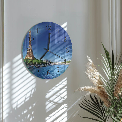 Wanduhr rund Der Himmel von Paris