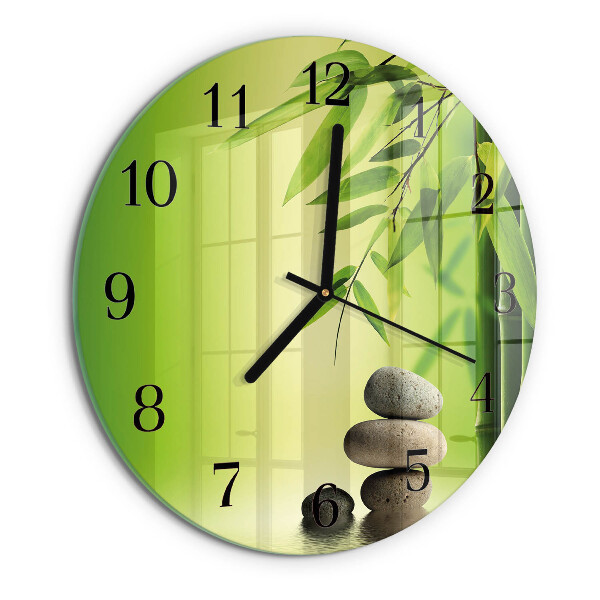 Wanduhr rund Steine