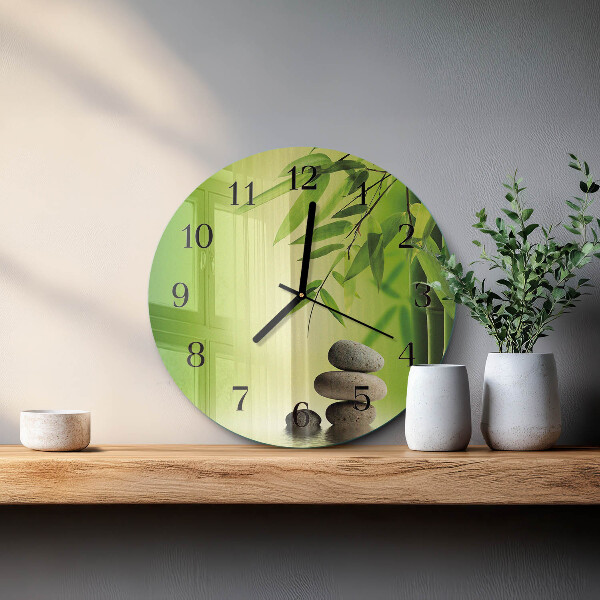 Wanduhr rund Steine