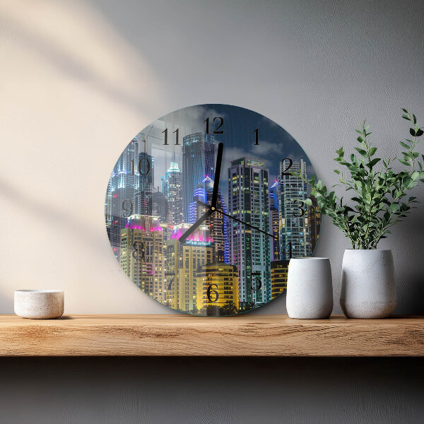 Wanduhr rund Stadt