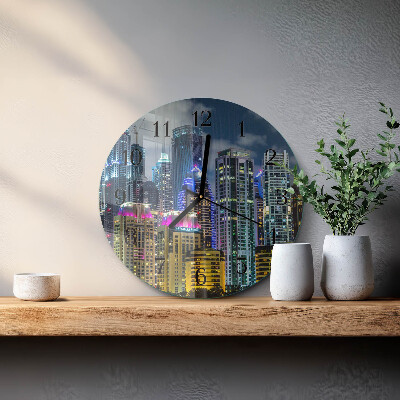 Wanduhr rund Stadt