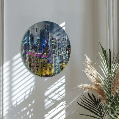 Wanduhr rund Stadt