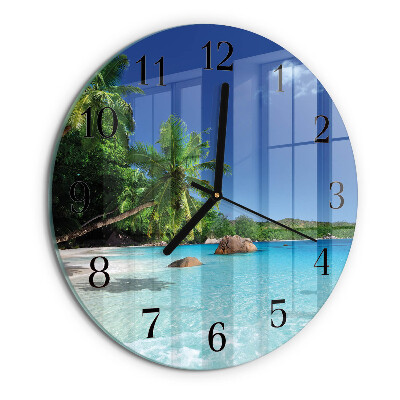 Wanduhr rund Island Palms