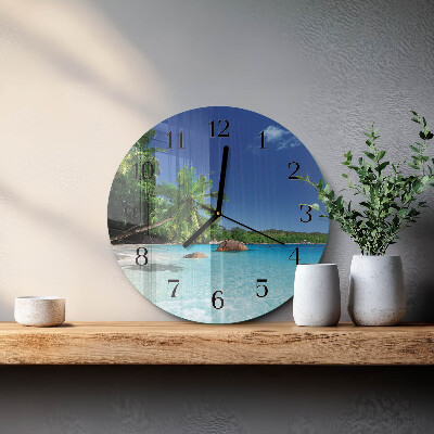 Wanduhr rund Island Palms