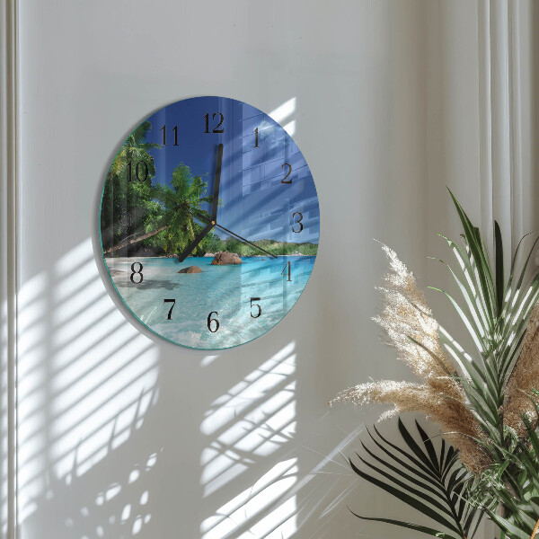 Wanduhr rund Island Palms