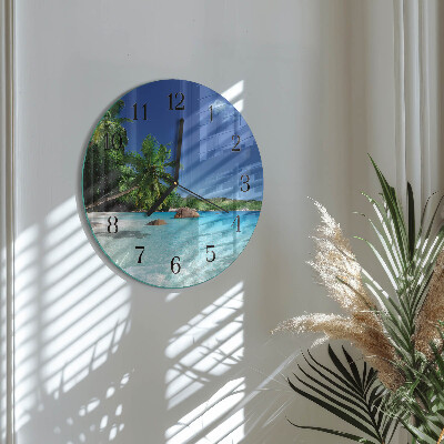 Wanduhr rund Island Palms