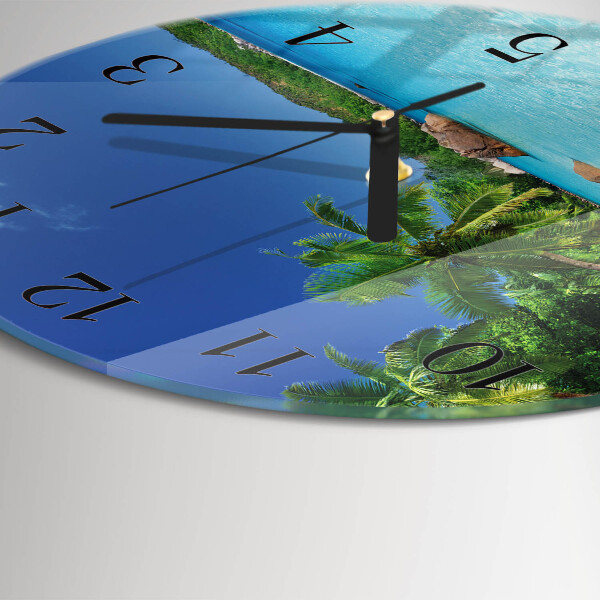 Wanduhr rund Island Palms