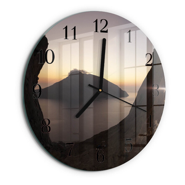 Wanduhr rund Ozeanberg