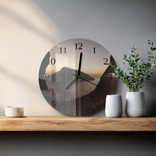 Wanduhr rund Ozeanberg