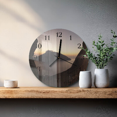 Wanduhr rund Ozeanberg