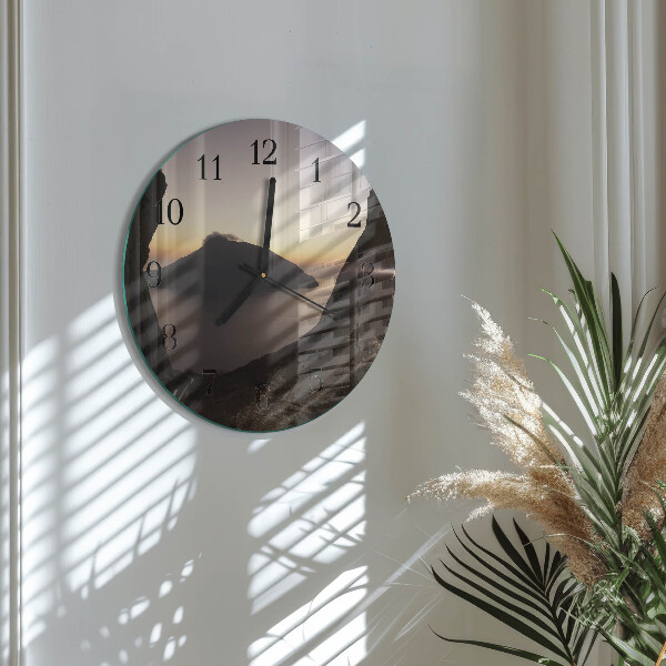 Wanduhr rund Ozeanberg