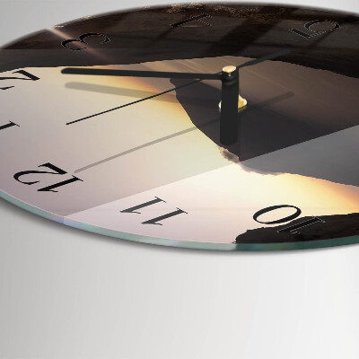 Wanduhr rund Ozeanberg