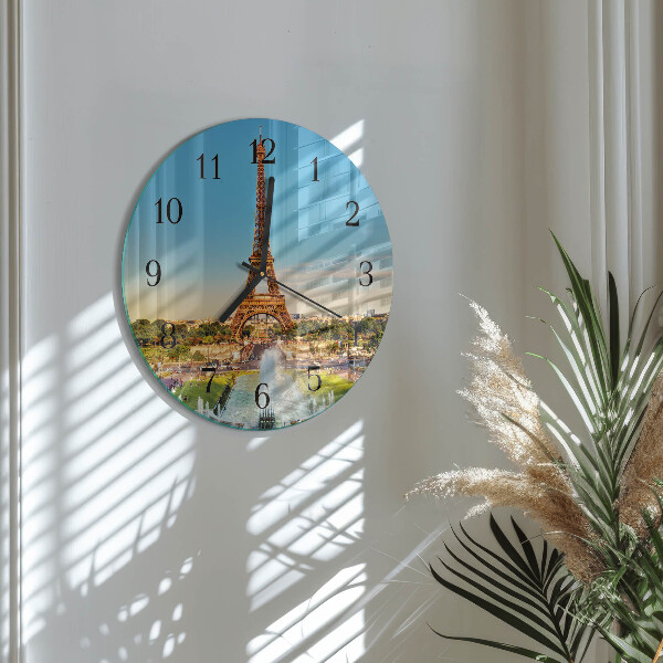 Wanduhr rund Paris
