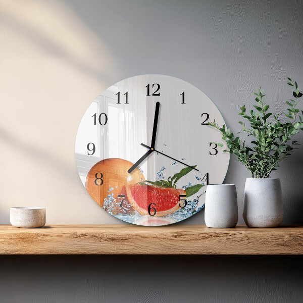 Wanduhr rund Grapefruit