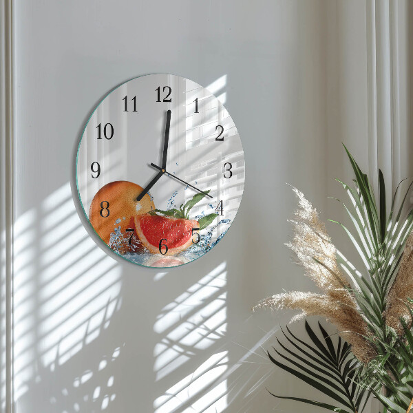 Wanduhr rund Grapefruit