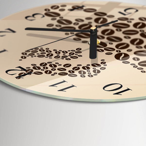 Wanduhr rund Kaffee