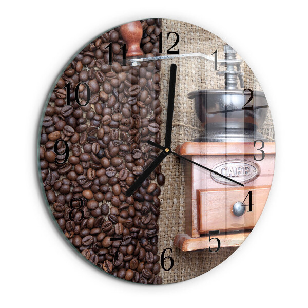 Wanduhr rund Kaffeemühle