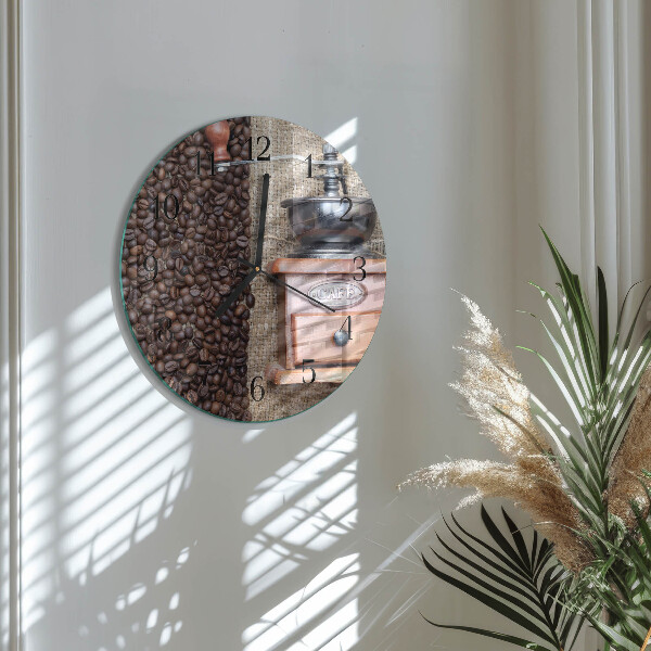 Wanduhr rund Kaffeemühle