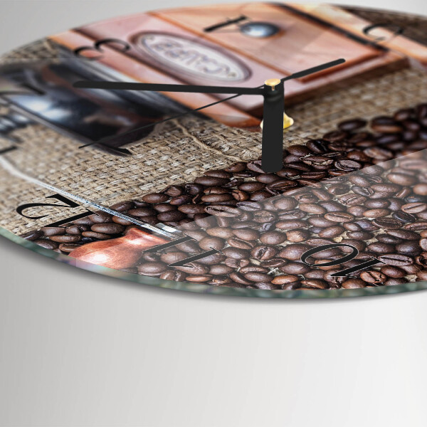 Wanduhr rund Kaffeemühle