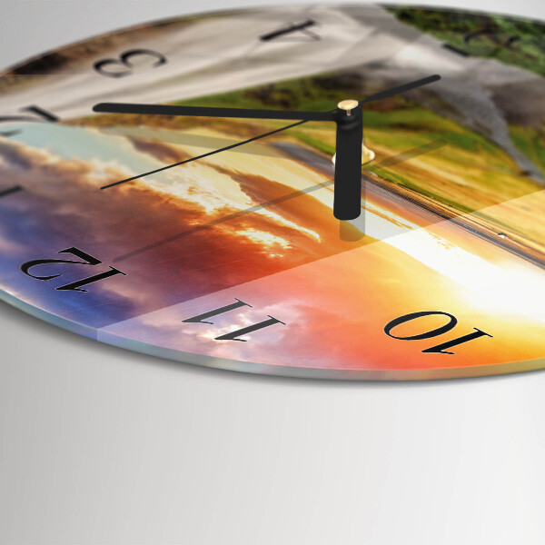 Wanduhr rund Wasserfall
