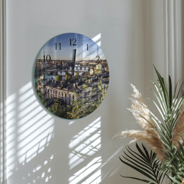 Wanduhr rund Prag