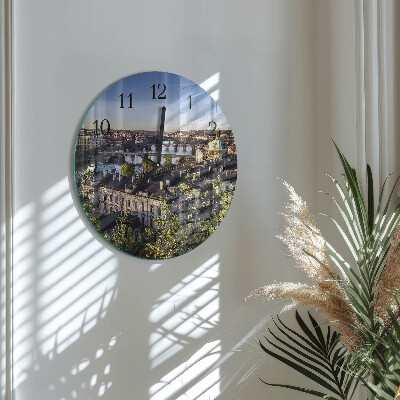 Wanduhr rund Prag