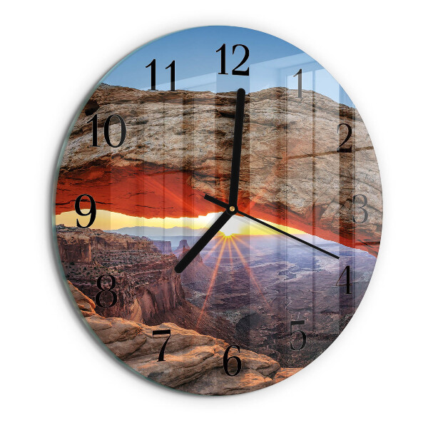 Wanduhr rund Grand Canyon