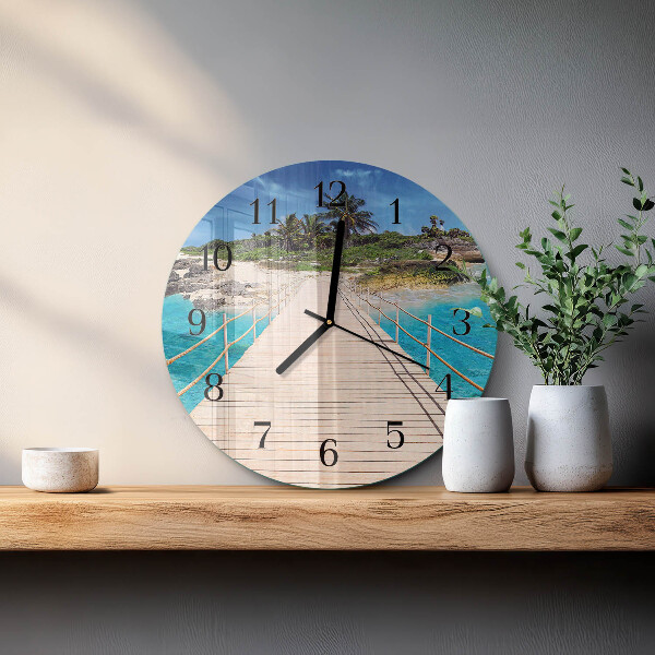 Wanduhr rund Inselbrücke