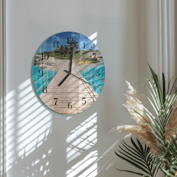 Wanduhr rund Inselbrücke