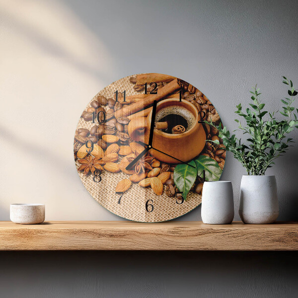 Wanduhr rund Zimtmandeln