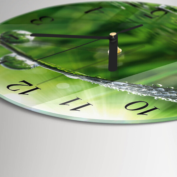 Wanduhr rund Tautropfen