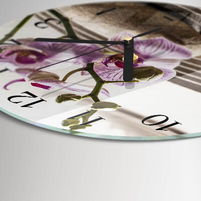 Wanduhr rund Sandorchidee