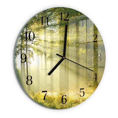 Wanduhr rund Wald