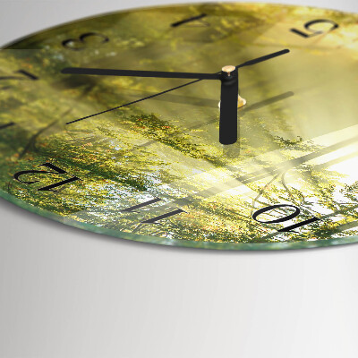 Wanduhr rund Wald