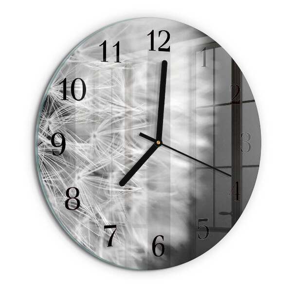 Wanduhr rund Löwenzahn