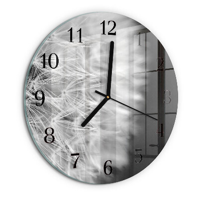 Wanduhr rund Löwenzahn