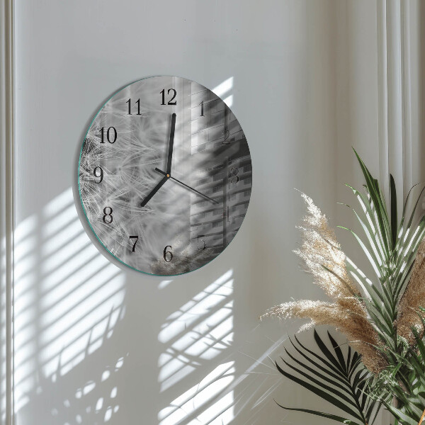 Wanduhr rund Löwenzahn