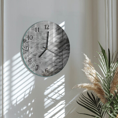 Wanduhr rund Löwenzahn