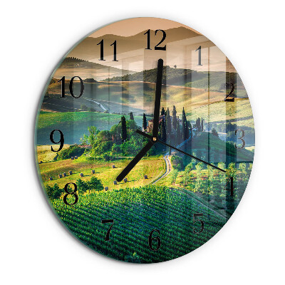 Wanduhr rund Landschaft