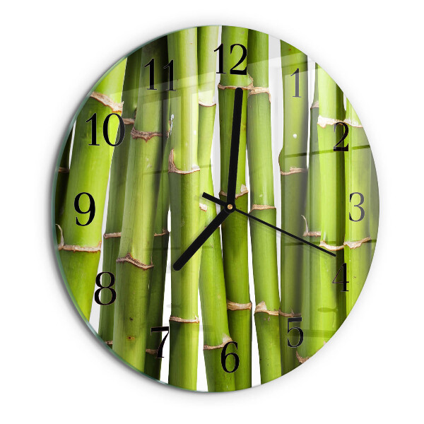 Wanduhr rund Bambus