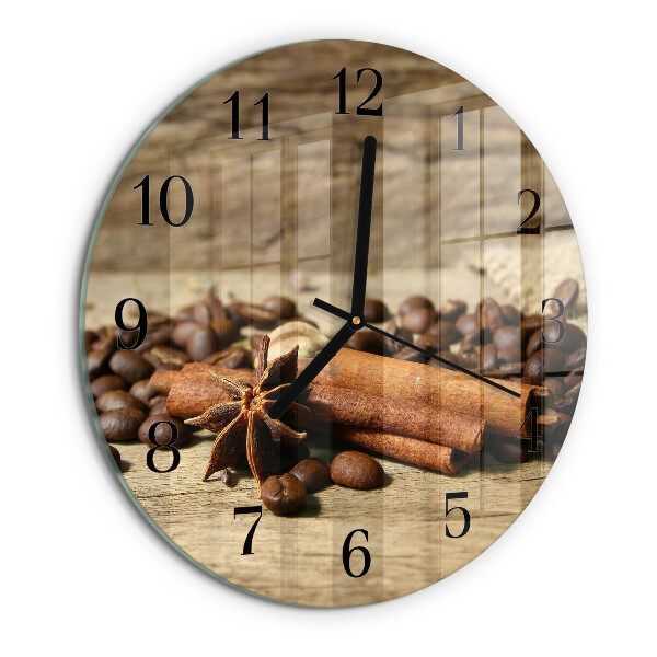 Wanduhr rund Anis-Zimt