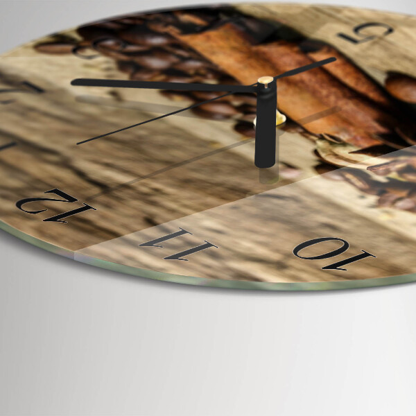 Wanduhr rund Anis-Zimt