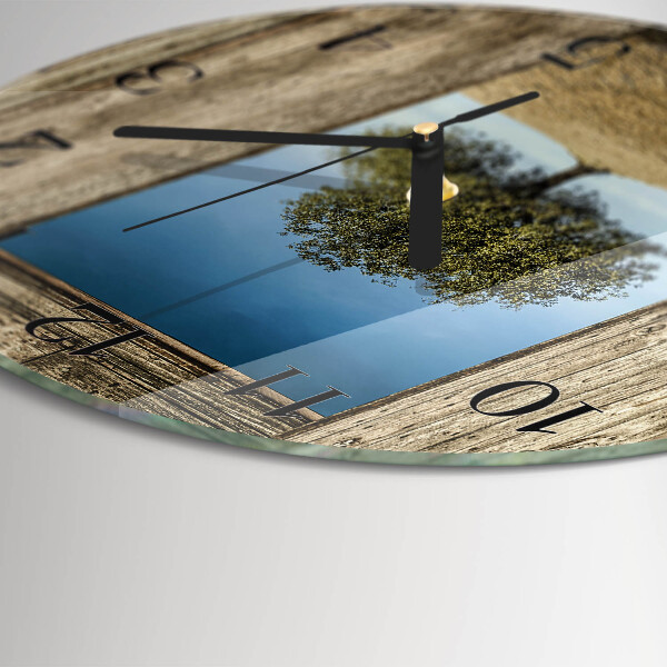 Wanduhr rund Baum