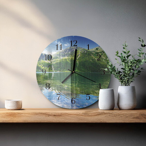 Wanduhr rund Bergsee