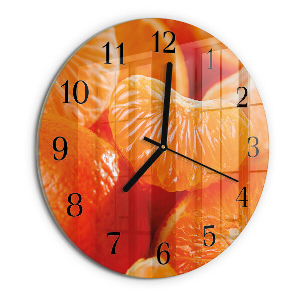 Wanduhr rund Mandarinen