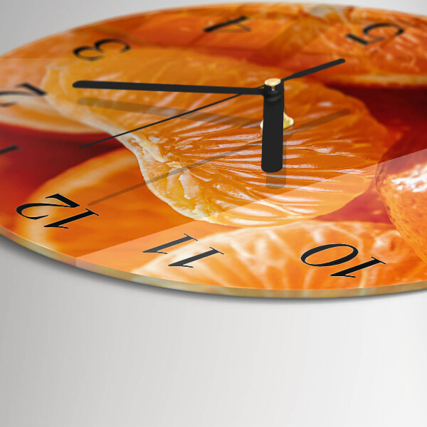 Wanduhr rund Mandarinen