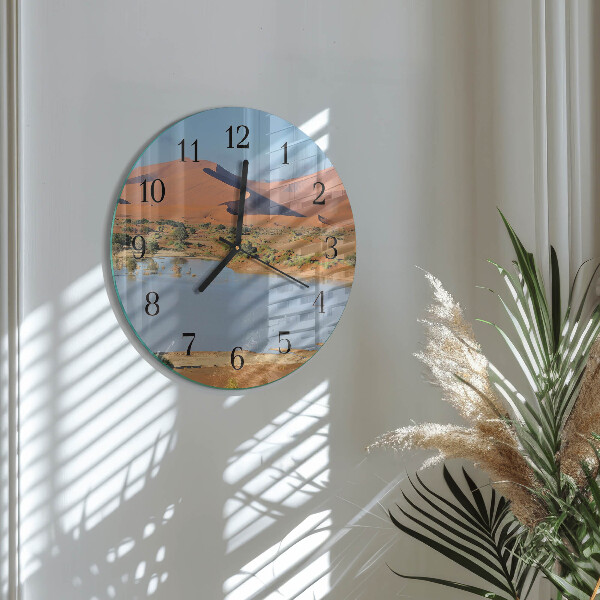 Wanduhr rund Wüste