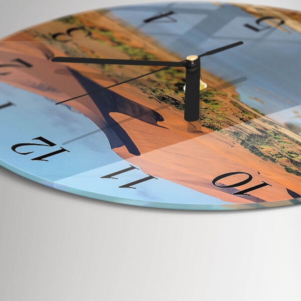 Wanduhr rund Wüste