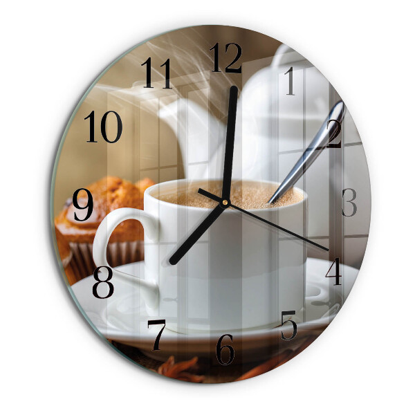 Wanduhr rund Tasse